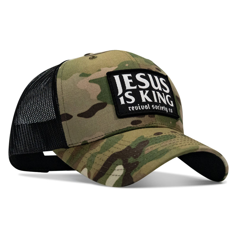 Load image into Gallery viewer, Jesus Is King Patch Snapback Hat