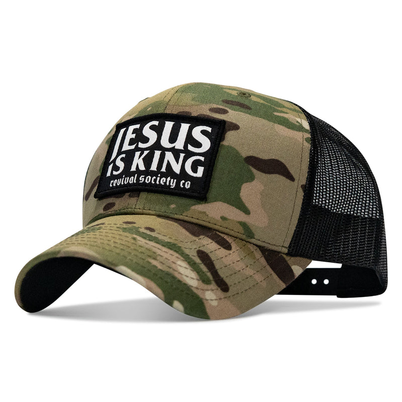 Load image into Gallery viewer, Jesus Is King Patch Snapback Hat