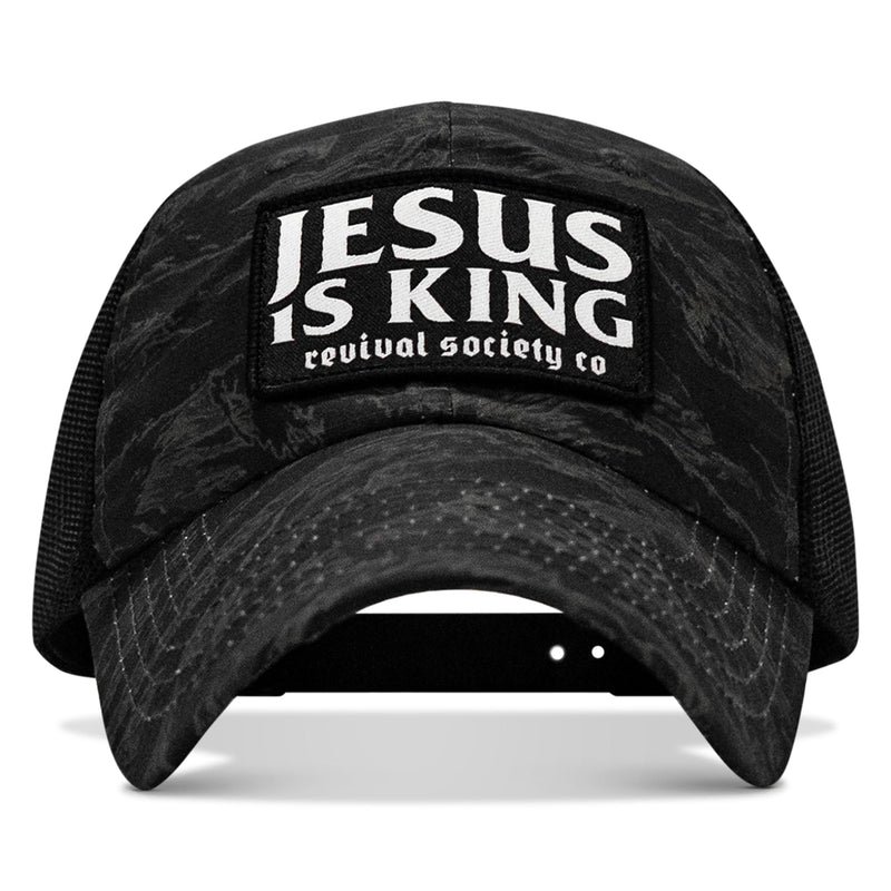 Load image into Gallery viewer, Jesus Is King Patch Tactical Ripstop Mesh Snapback Hat