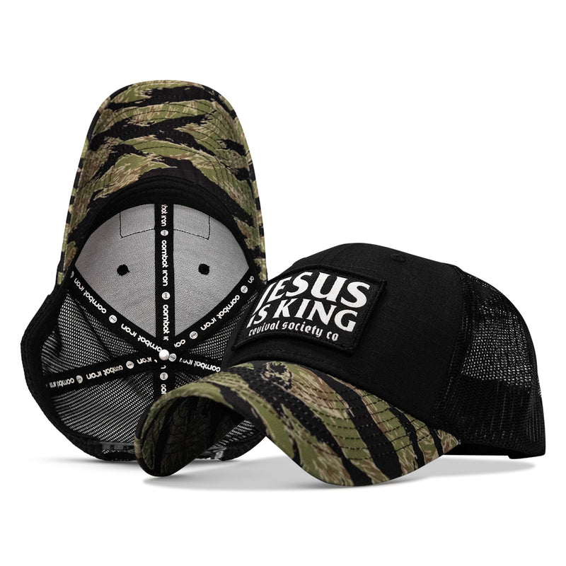 Load image into Gallery viewer, Jesus Is King Patch Original Ripstop Snapback Hat