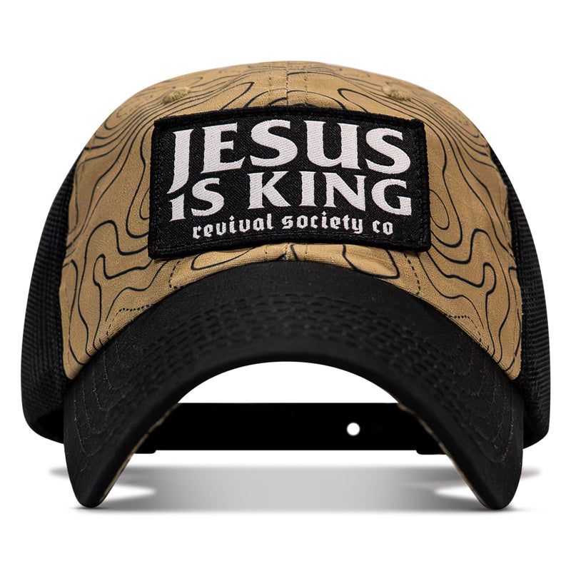 Load image into Gallery viewer, Jesus Is King Patch Tactical Ripstop Mesh Snapback Hat