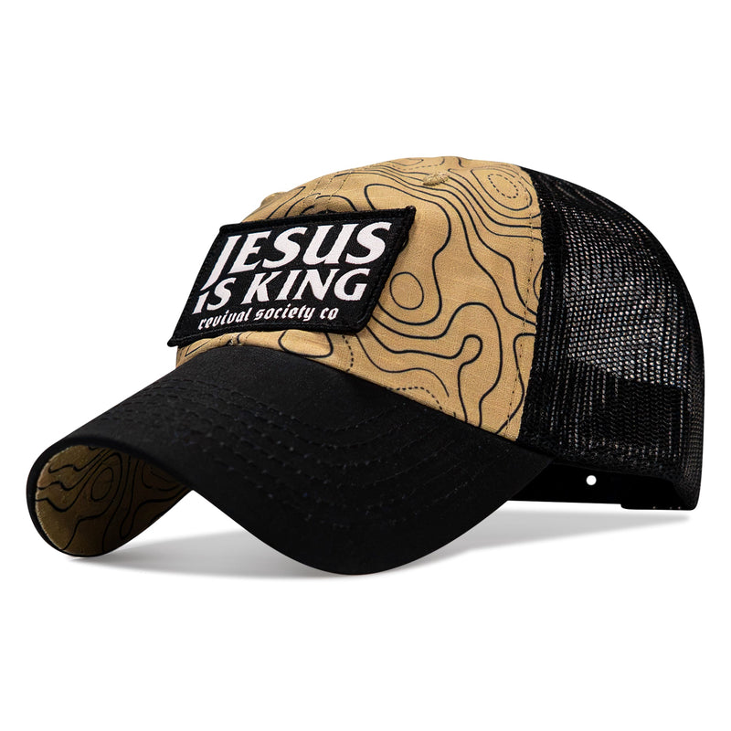 Load image into Gallery viewer, Jesus Is King Patch Tactical Ripstop Mesh Snapback Hat