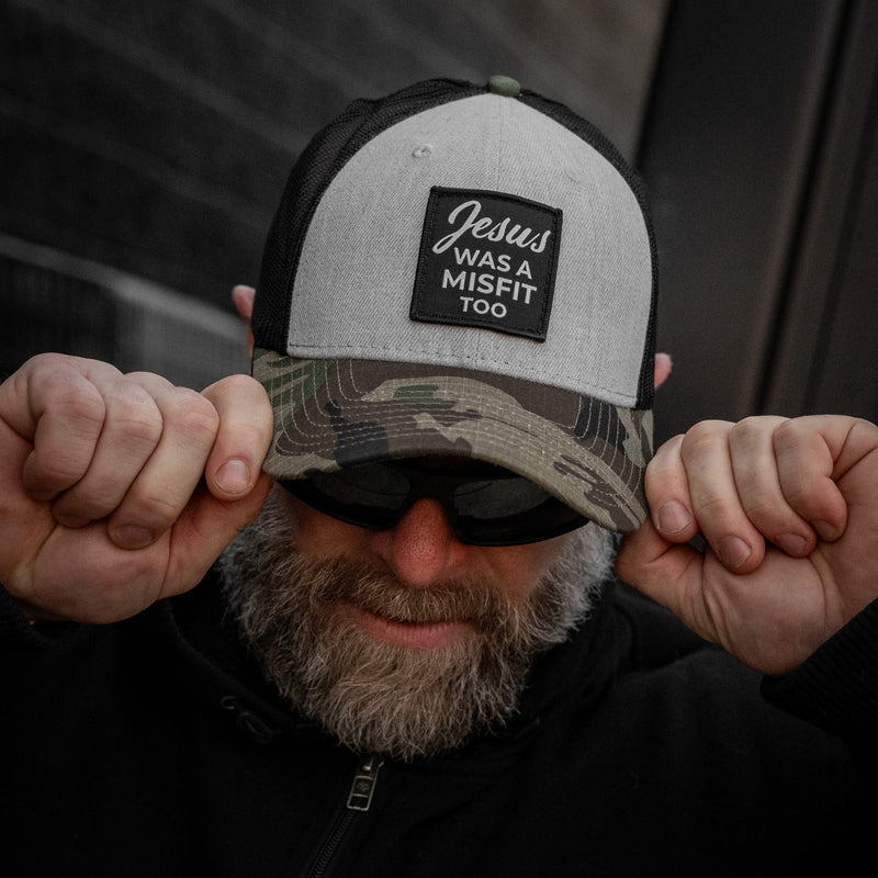 Load image into Gallery viewer, Jesus Was A Misfit Too Patch Snapback Hat