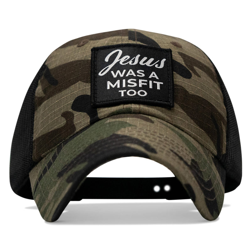 Load image into Gallery viewer, Jesus Was A Misfit Too Patch Tactical Ripstop Mesh Snapback Hat