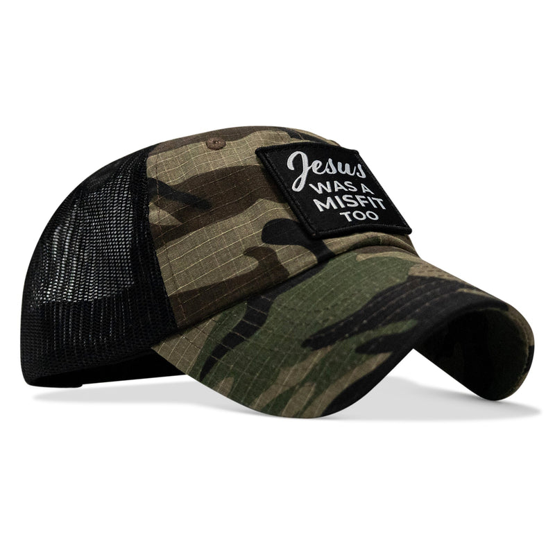 Load image into Gallery viewer, Jesus Was A Misfit Too Patch Tactical Ripstop Mesh Snapback Hat