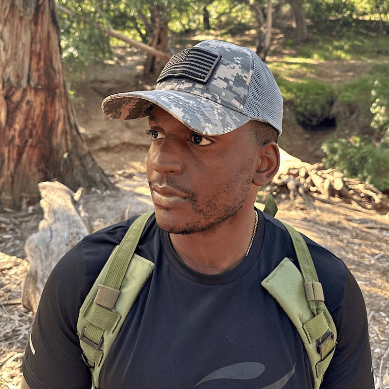 Load image into Gallery viewer, Tactical-Style Patch Hat with Adjustable Strap