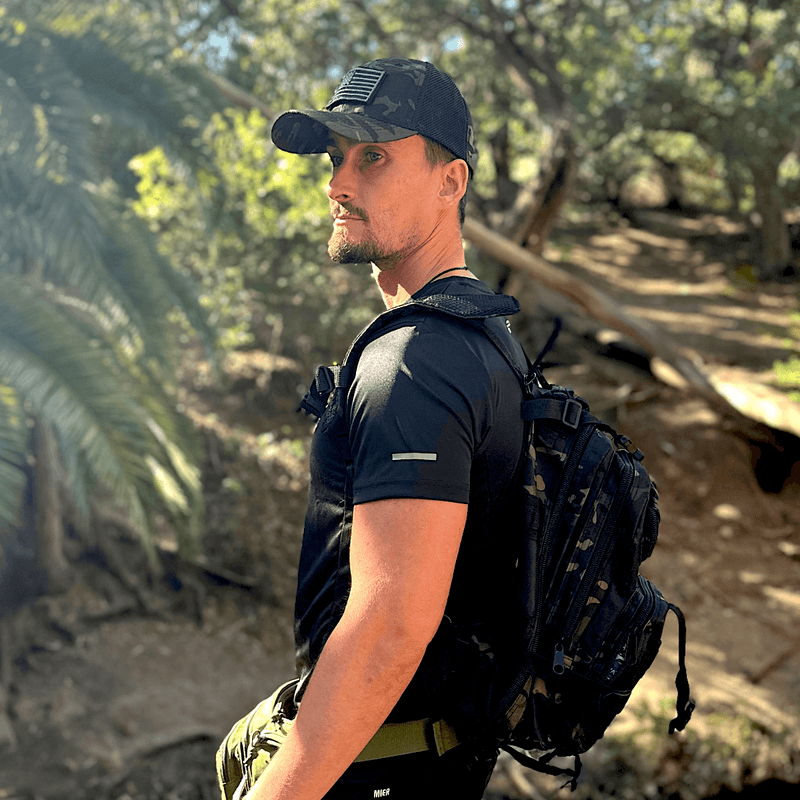 Load image into Gallery viewer, Tactical-Style Patch Hat with Adjustable Strap