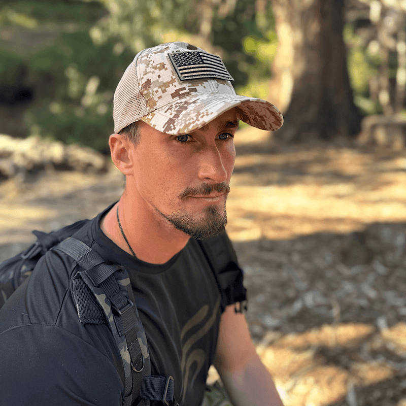 Load image into Gallery viewer, Tactical-Style Patch Hat with Adjustable Strap
