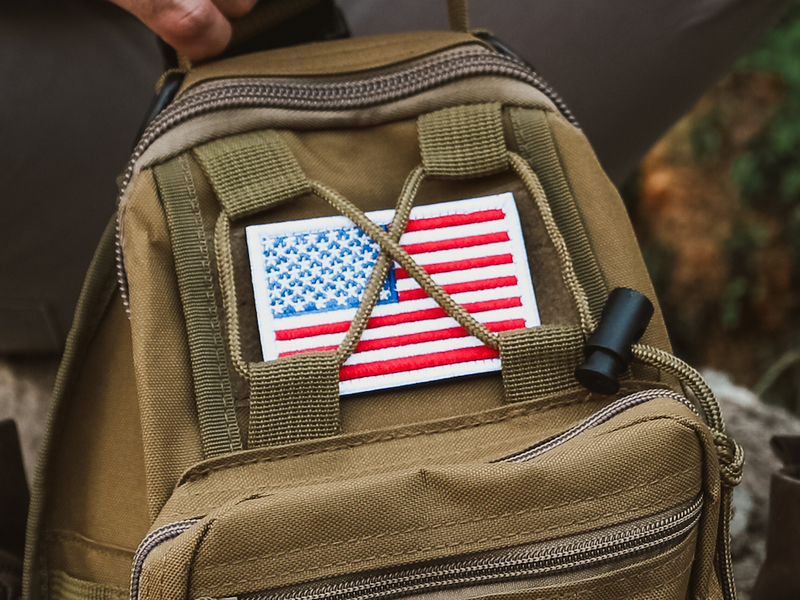 Load image into Gallery viewer, Tactical USA Flag Patch with Detachable Backing