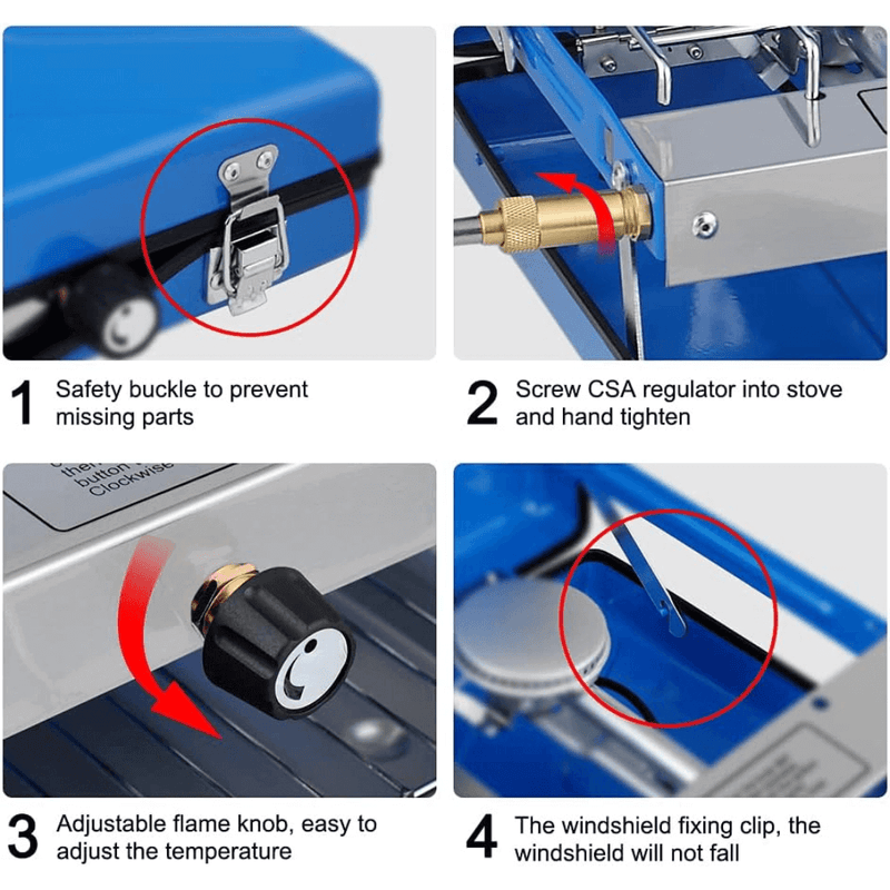 Load image into Gallery viewer, Camplux Propane Camping Stove 2 Burners & 1 Grill, 20,400 BTU Auto-Ignition