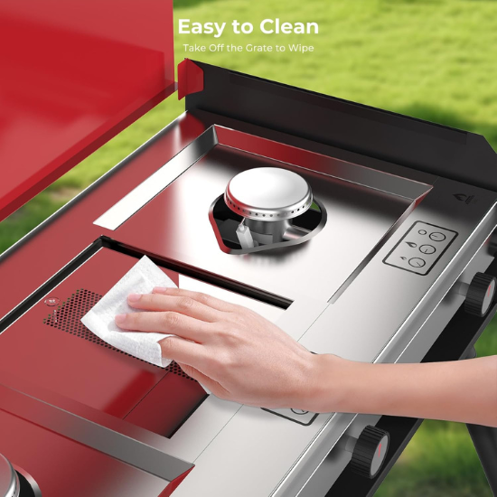 Load image into Gallery viewer, Camplux Propane Camping Stove 2 Burners & 1 Grill, 15,000 BTU Auto-Ignition
