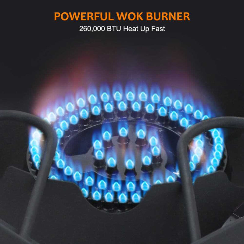 Load image into Gallery viewer, 260,000 BTU High Pressure Double Propane Burner - Heavy Duty Cookware