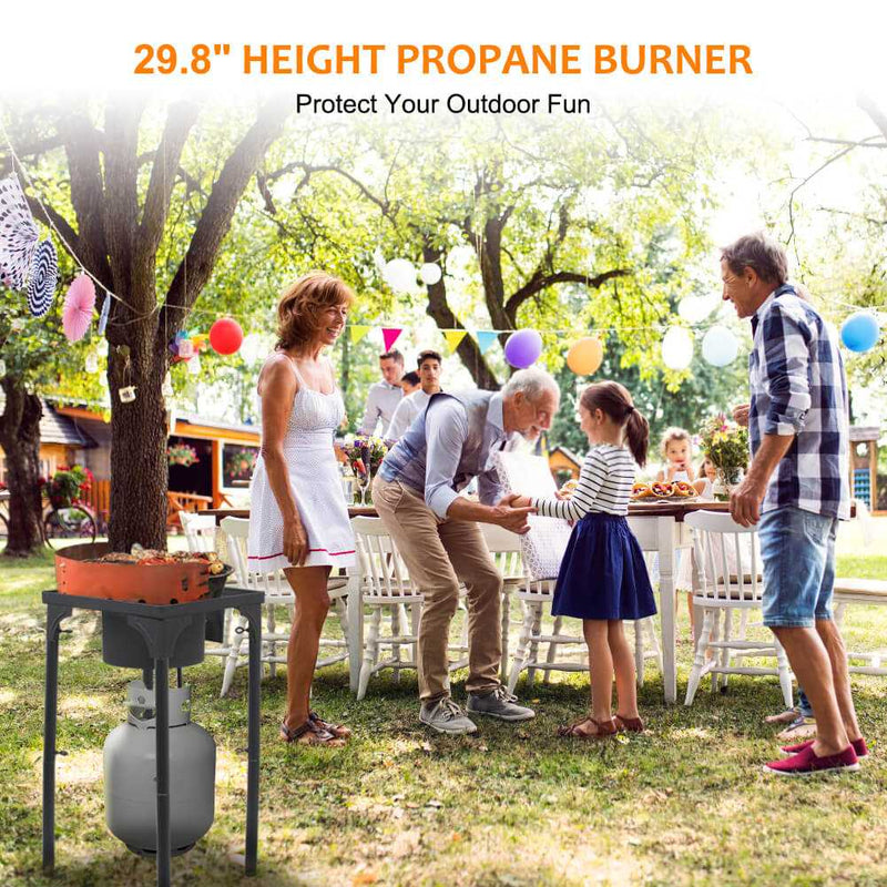 Load image into Gallery viewer, 130,000 BTU High Pressure Single Propane Burner Perfect for Home Brewing, Turkey Fry, Maple Syrup Prep