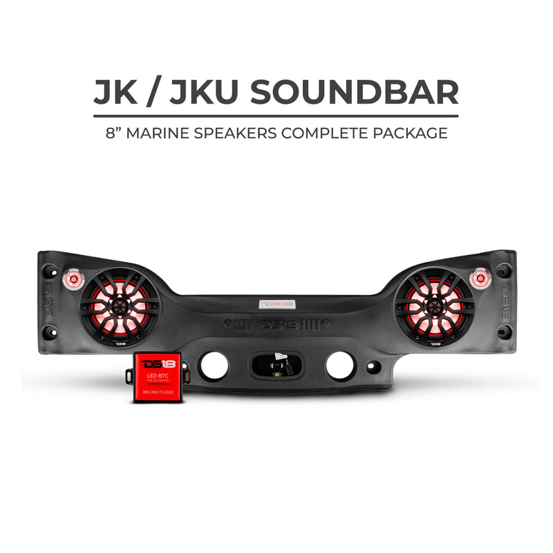 Load image into Gallery viewer, DS18 JKSBAR22LOADED Jeep JK/JKU Plug & Play Sound Bar Package