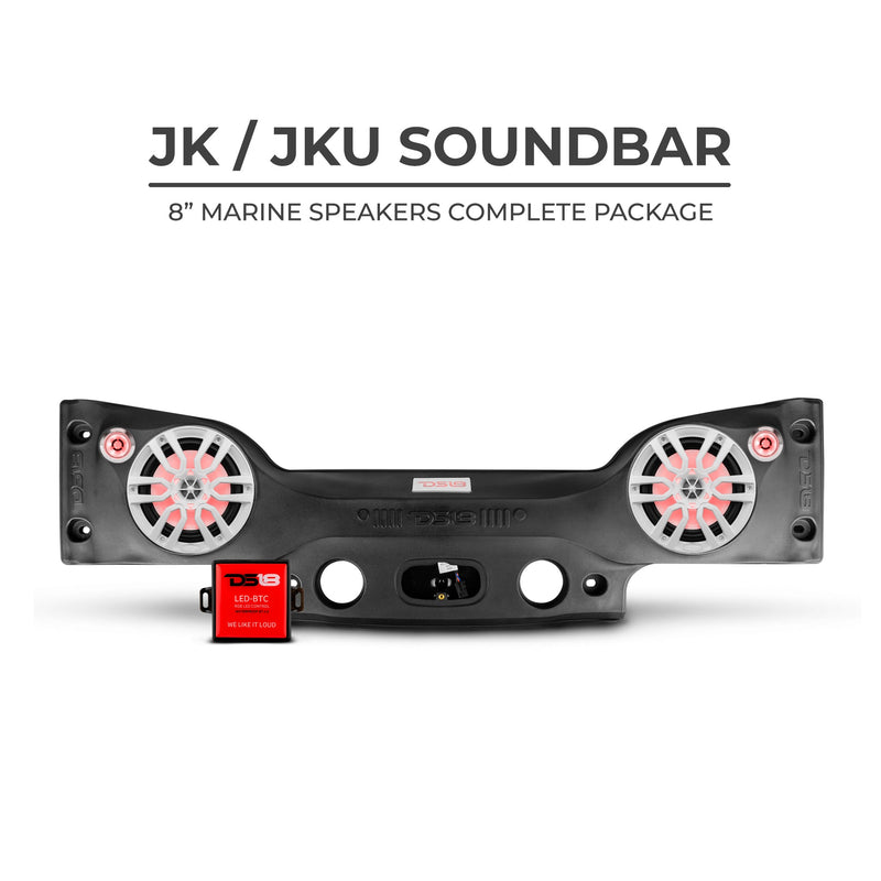 Load image into Gallery viewer, DS18 JKSBAR22LOADED Jeep JK/JKU Plug & Play Sound Bar Package