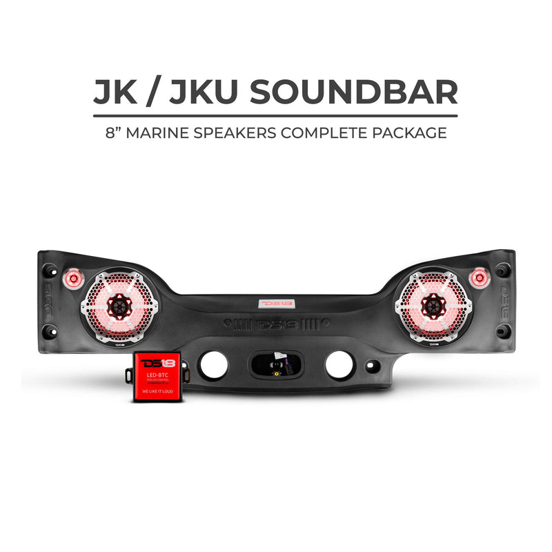 Load image into Gallery viewer, DS18 JKSBAR22LOADED Jeep JK/JKU Plug & Play Sound Bar Package
