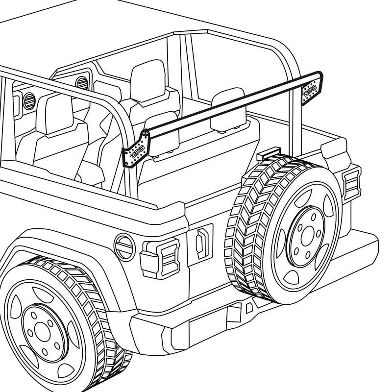 Load image into Gallery viewer, Tower Speaker Mounting Tube for Jeep Wrangler JL 2-Door Hardtop (2018–2023)