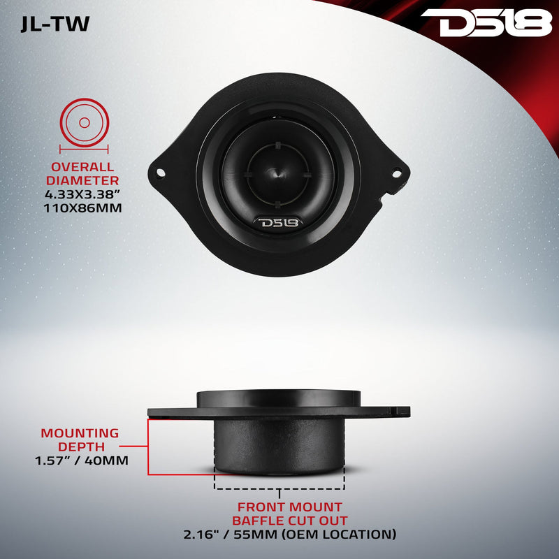 Load image into Gallery viewer, 2.7" OEM Bullet Tweeter Replacement Upgraded For Jeep JL/JLU/JT 100 Watts RMS 4-Ohm 1" VC