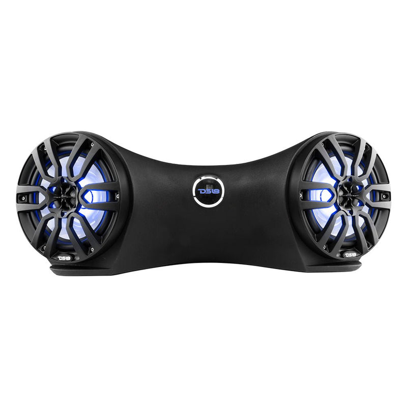 Load image into Gallery viewer, Dual 8" Marine Flat Mount Sound Bar Enclosure with LED RGB Lights 250 Watts Rms (NXL-8BK Included)