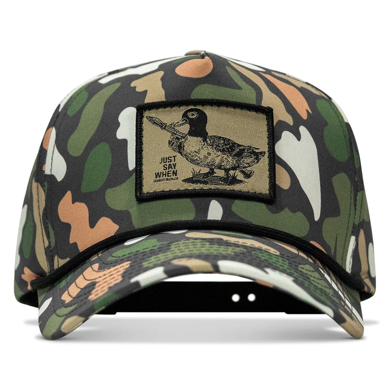 Load image into Gallery viewer, Just Say When Patch 5 Pannel Rope Snapback