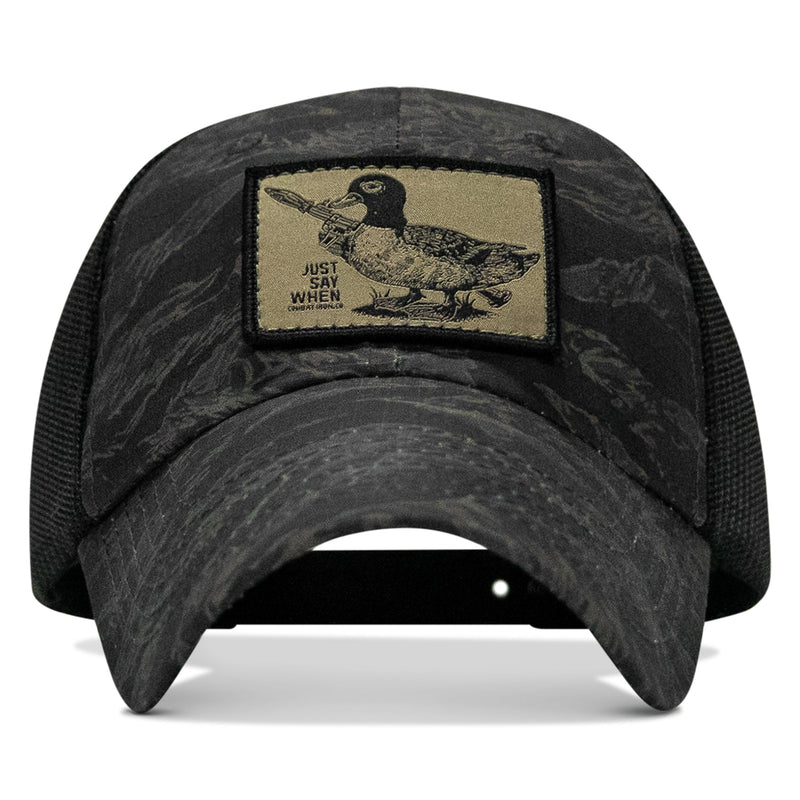 Load image into Gallery viewer, Just Say When Patch. Tactical Ripstop Mesh Snapback Hat