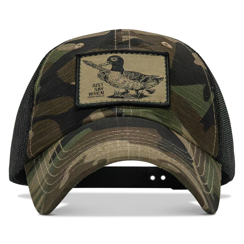 Load image into Gallery viewer, Just Say When Patch. Tactical Ripstop Mesh Snapback Hat