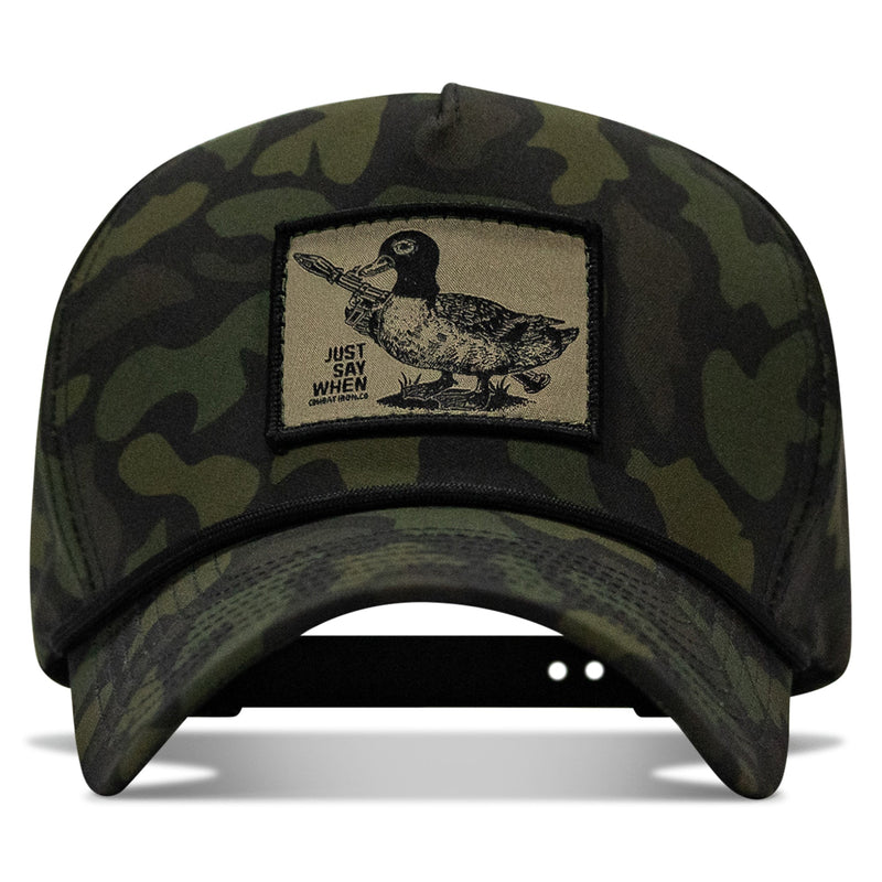 Load image into Gallery viewer, Just Say When Patch 5 Pannel Rope Snapback