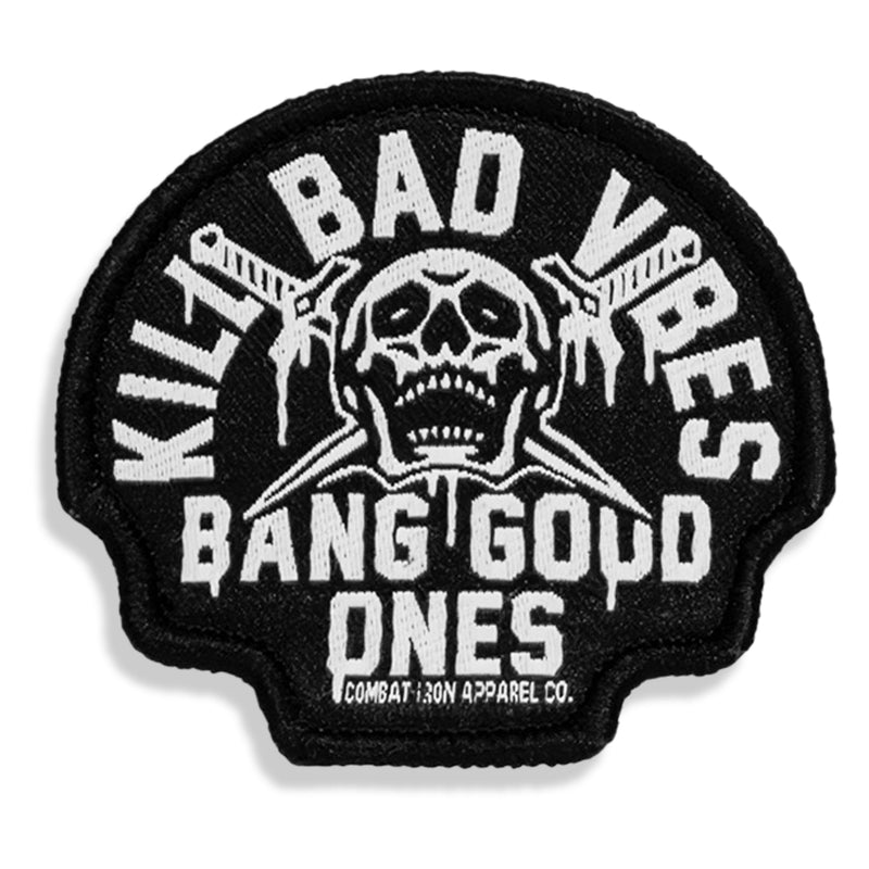 Load image into Gallery viewer, Kill Bad Vibes Skull Velcro Patch