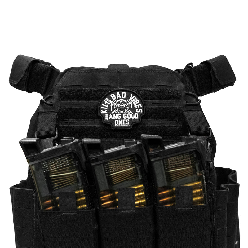 Load image into Gallery viewer, Kill Bad Vibes Skull Velcro Patch