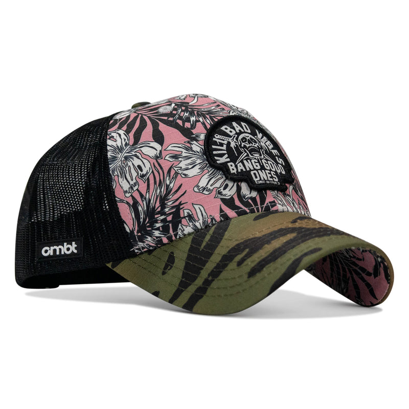 Load image into Gallery viewer, Kill Bad Vibes Skull Patch Original Ripstop Snapback Hat