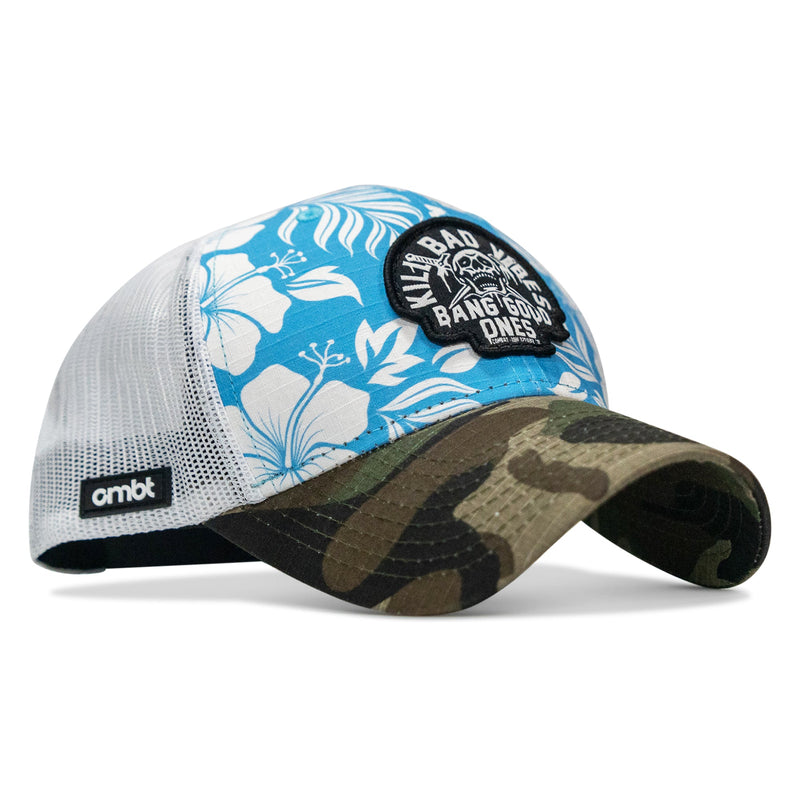 Load image into Gallery viewer, Kill Bad Vibes Skull Patch Original Ripstop Snapback Hat
