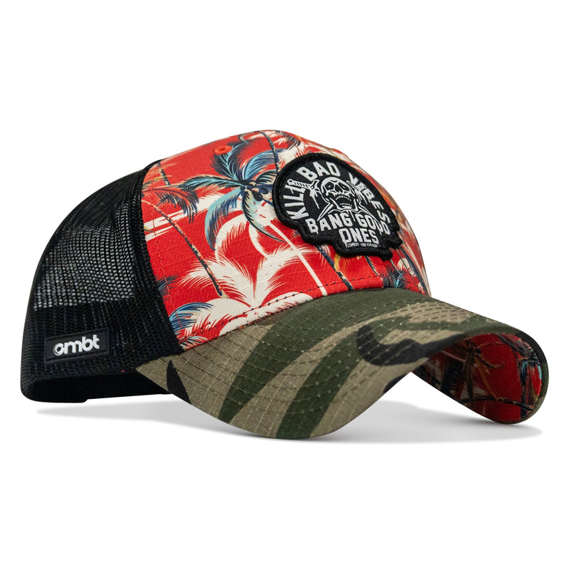 Load image into Gallery viewer, Kill Bad Vibes Skull Patch Original Ripstop Snapback Hat