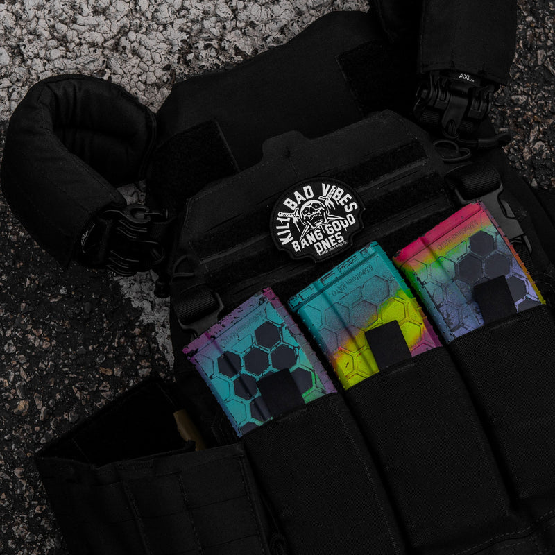 Load image into Gallery viewer, Kill Bad Vibes Skull Velcro Patch