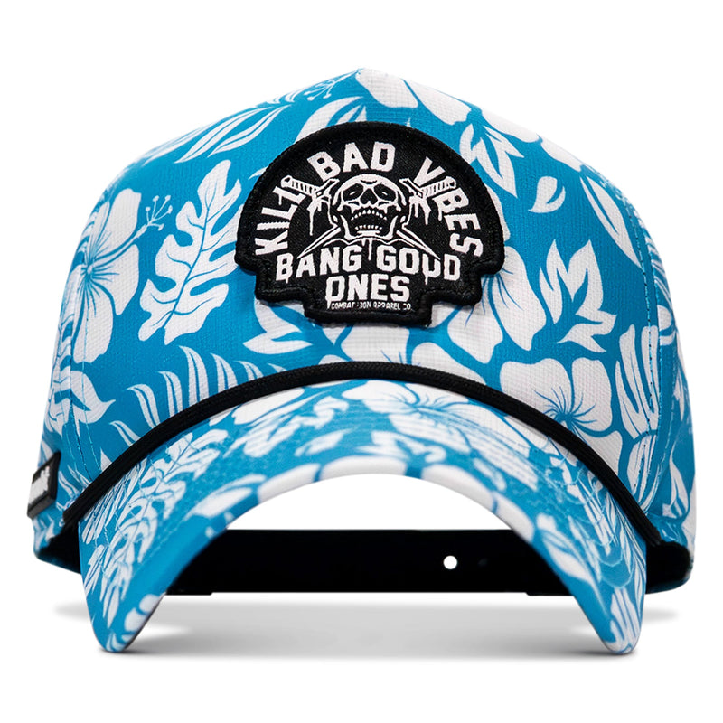 Load image into Gallery viewer, Kill Bad Vibes Skull Weekender Rope Snapback Hat