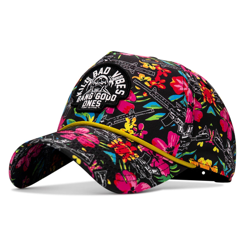Load image into Gallery viewer, Kill Bad Vibes Skull Weekender Rope Snapback Hat