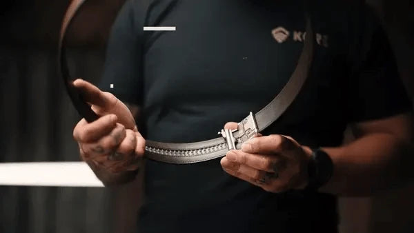 Load image into Gallery viewer, X3 BUCKLE | LEATHER GUN BELT 1.5"
