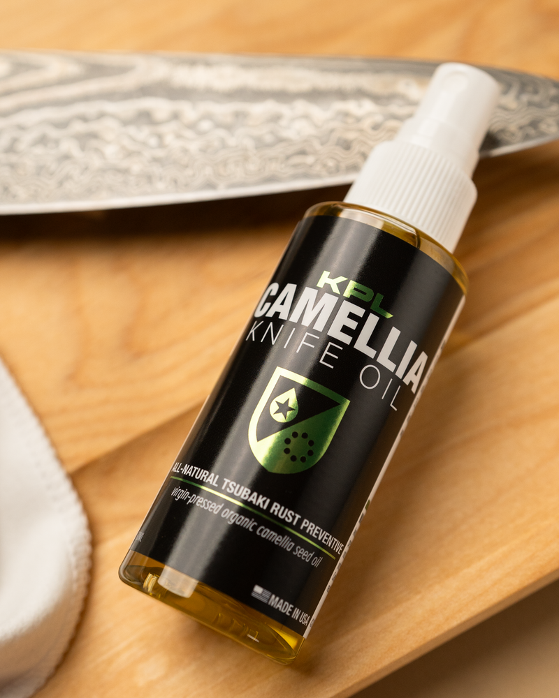 Load image into Gallery viewer, Organic Camellia Kitchen Knife Oil - Carbon Steel and Cast Iron