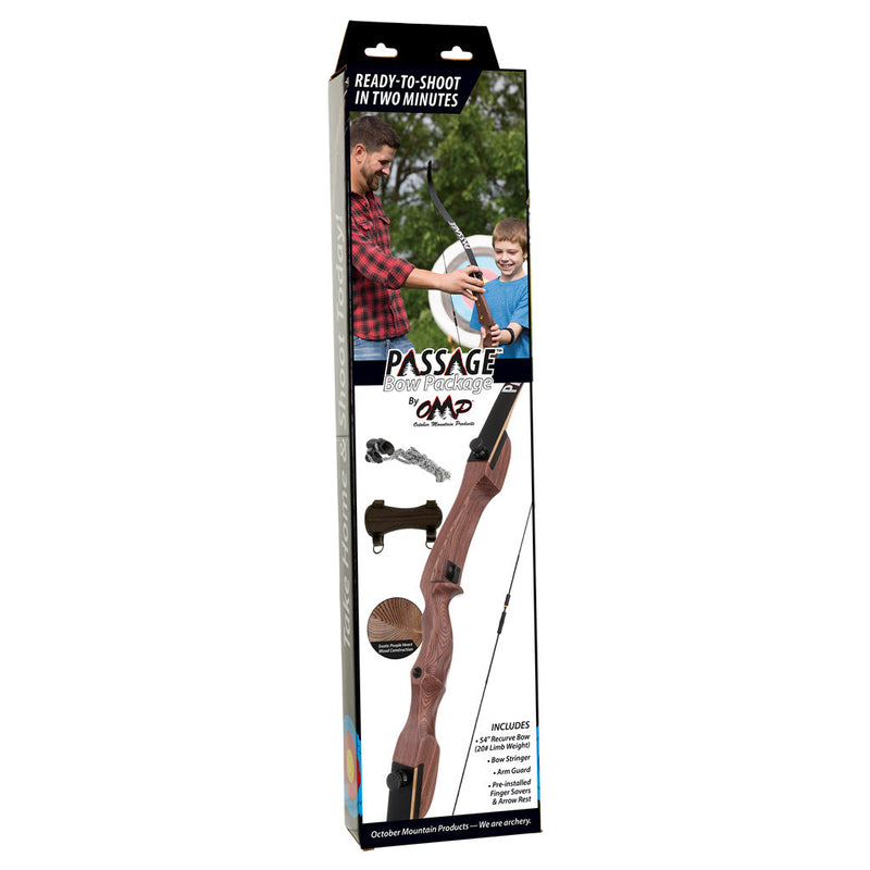 Load image into Gallery viewer, October Mountain Passage Recurve Bow Package 54 In. 20 Lbs. Rh No Arrows Or Quiver