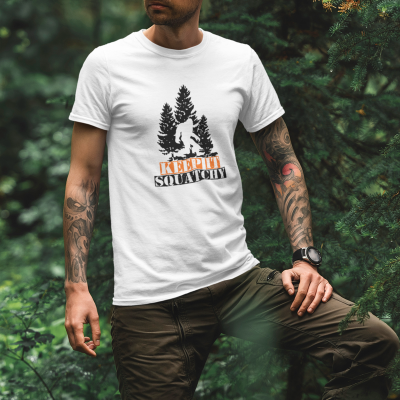 Load image into Gallery viewer, Keep It Squatchy Man T-Shirt