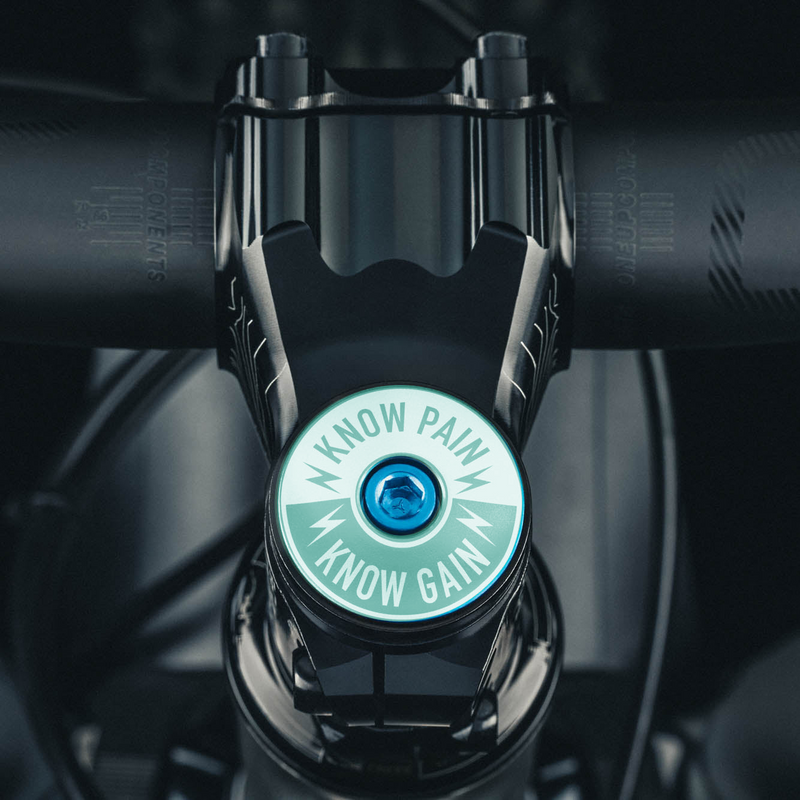 Load image into Gallery viewer, Know Pain Know Gain - Bicycle Headset Cap