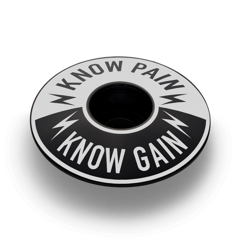 Load image into Gallery viewer, Know Pain Know Gain - Bicycle Headset Cap