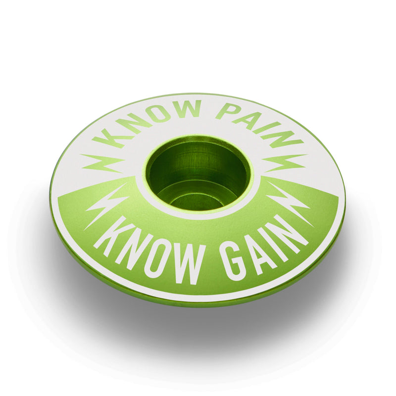 Load image into Gallery viewer, Know Pain Know Gain - Bicycle Headset Cap