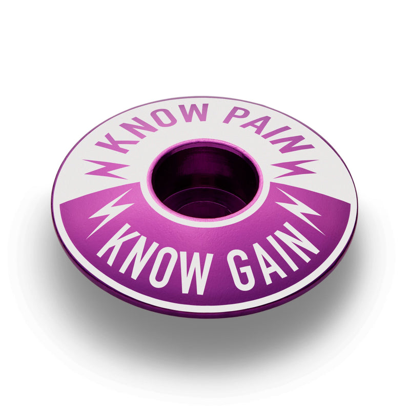 Load image into Gallery viewer, Know Pain Know Gain - Bicycle Headset Cap