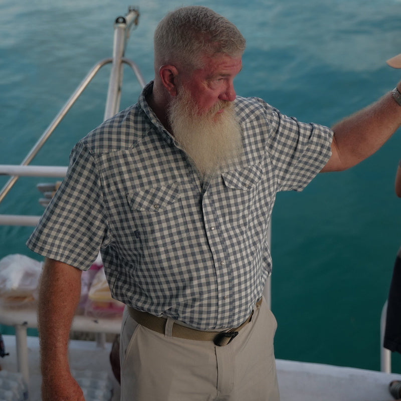 Load image into Gallery viewer, Deep Water Pearl Snap Shirt