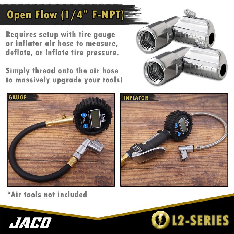 Load image into Gallery viewer, Lightning™ L2 Quick-Connect Tire Air Chuck - 1/4" F-NPT