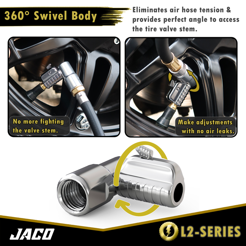 Load image into Gallery viewer, Lightning™ L2 Quick-Connect Tire Air Chuck - 1/4" F-NPT