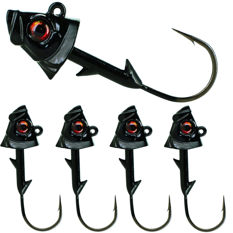 Load image into Gallery viewer, Reaction Tackle Lead Fish Head Jigs - 5-PACK