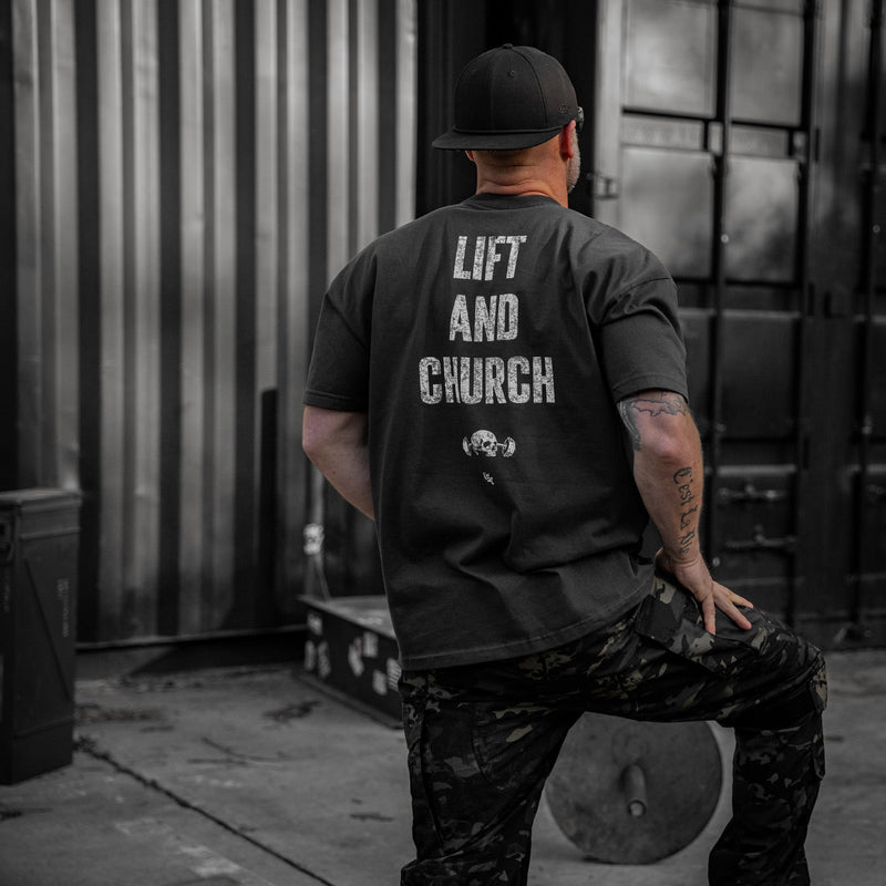 Load image into Gallery viewer, Lift And Church Men's T-Shirt