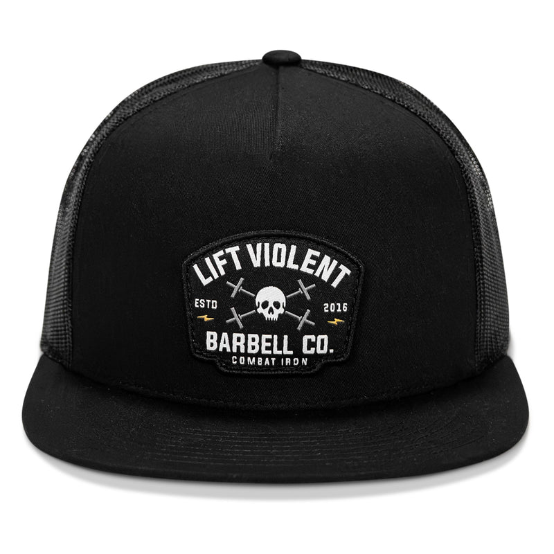 Load image into Gallery viewer, Lift Violent Barbell Co Patch Flatbill Snapback Hat