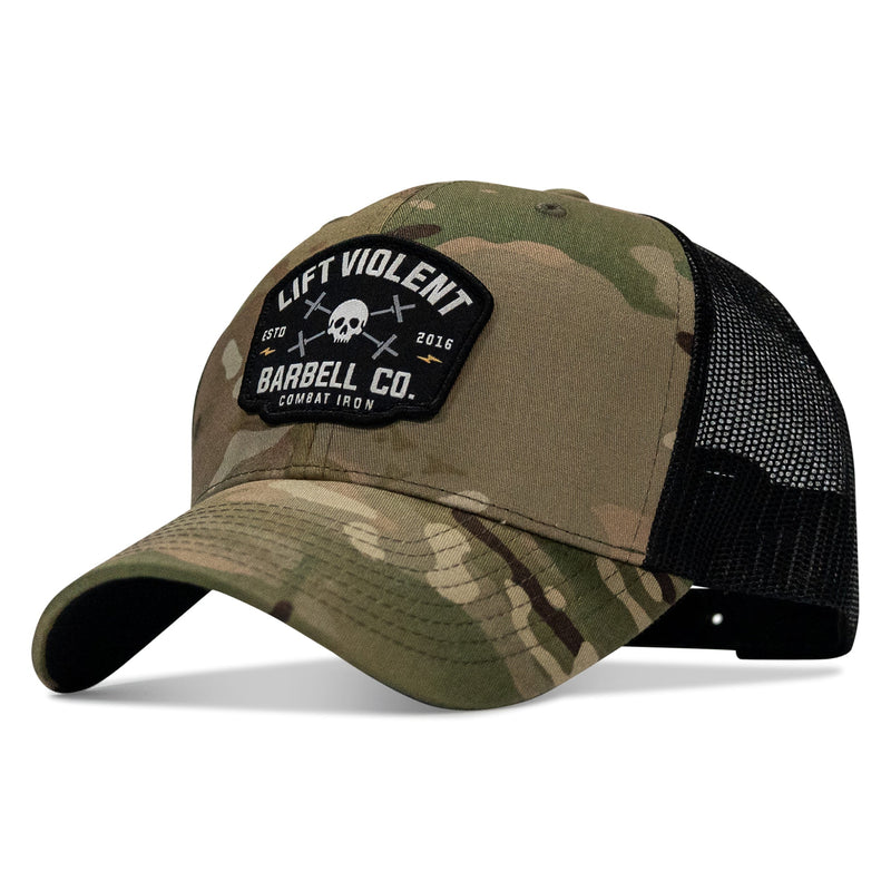 Load image into Gallery viewer, Lift Violent Barbell Co Patch Snapback Hat